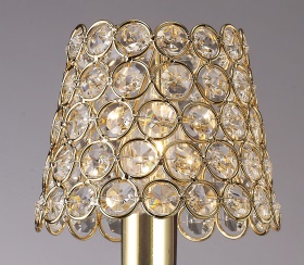 ILS10702  Crystal Ring Clip-On Shade French Gold